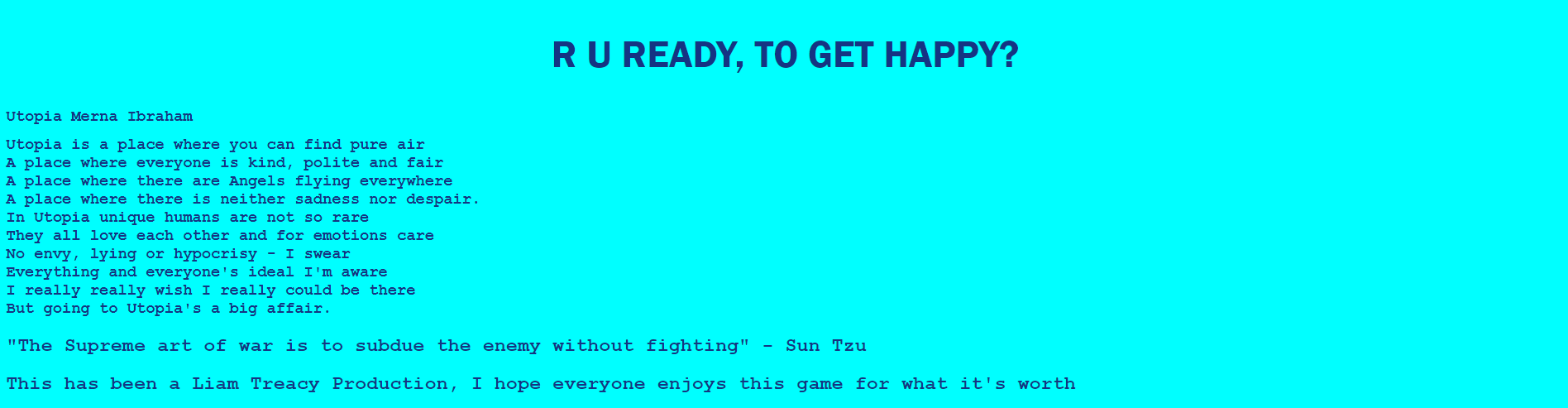 Good ending screen from Angry Man's Utopia